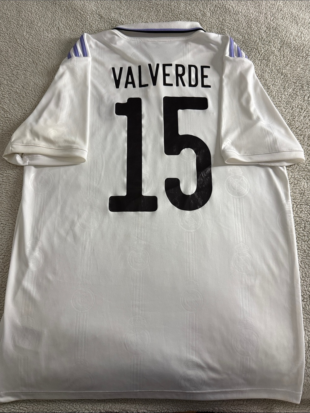 RARE Real Madrid #15 Federico Valverde 2022-23 Adidas Home La Liga UCL Jersey